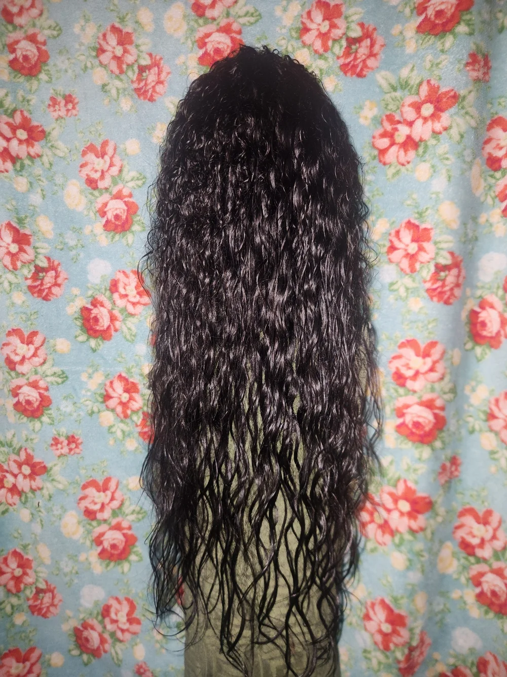 Natural Long Curly Lace Front Wig - Human Hair